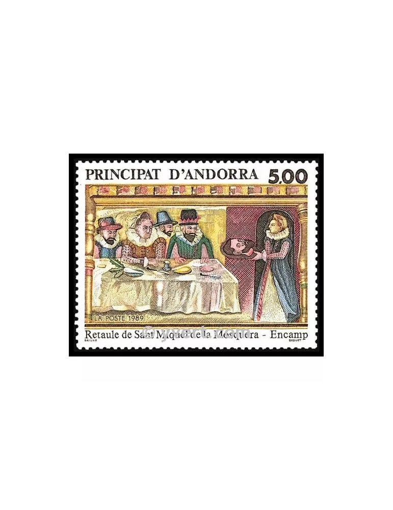 n° 384 -  Timbre Andorre Poste