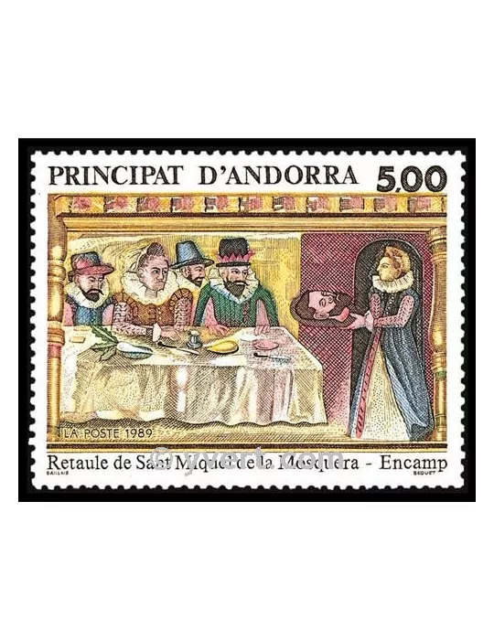 n° 384 -  Timbre Andorre Poste