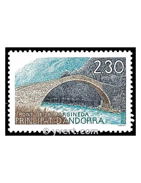n° 385 -  Timbre Andorre Poste