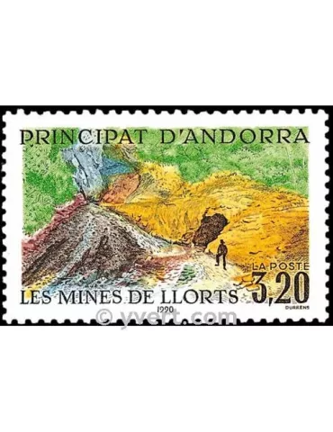 n° 386 -  Timbre Andorre Poste