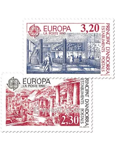 n° 388/389 -  Timbre Andorre Poste