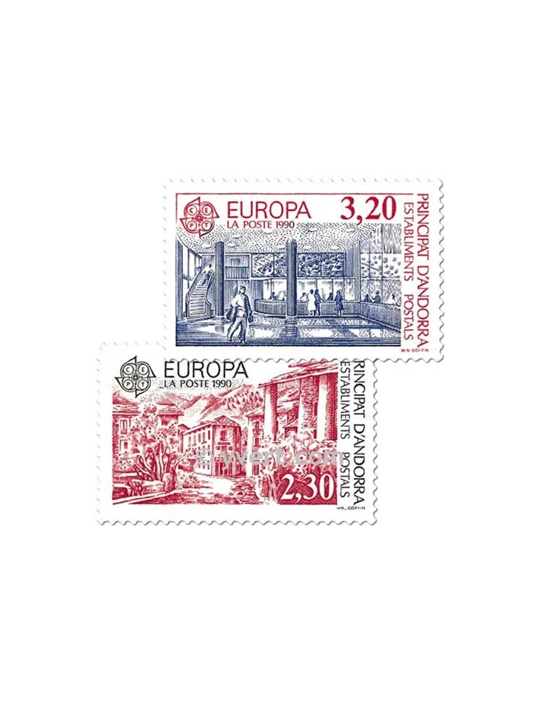 n° 388/389 -  Timbre Andorre Poste