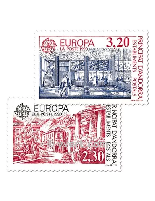 n° 388/389 -  Timbre Andorre Poste