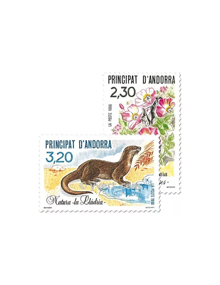 n° 393/394 -  Timbre Andorre Poste