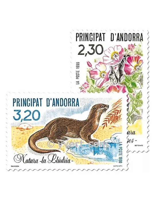 n° 393/394 -  Timbre Andorre Poste