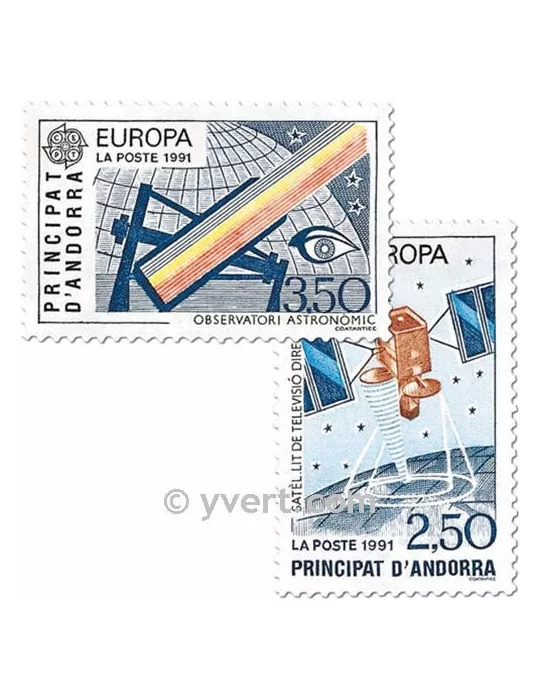 n° 402/403 -  Timbre Andorre Poste
