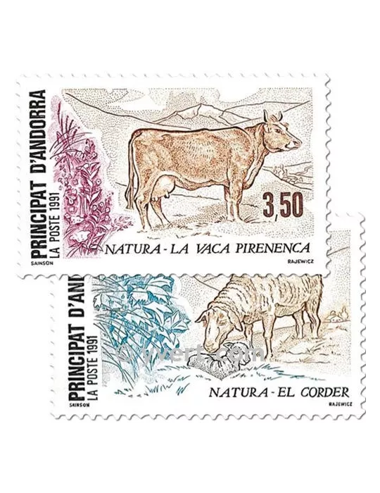 n° 405/406 -  Timbre Andorre Poste