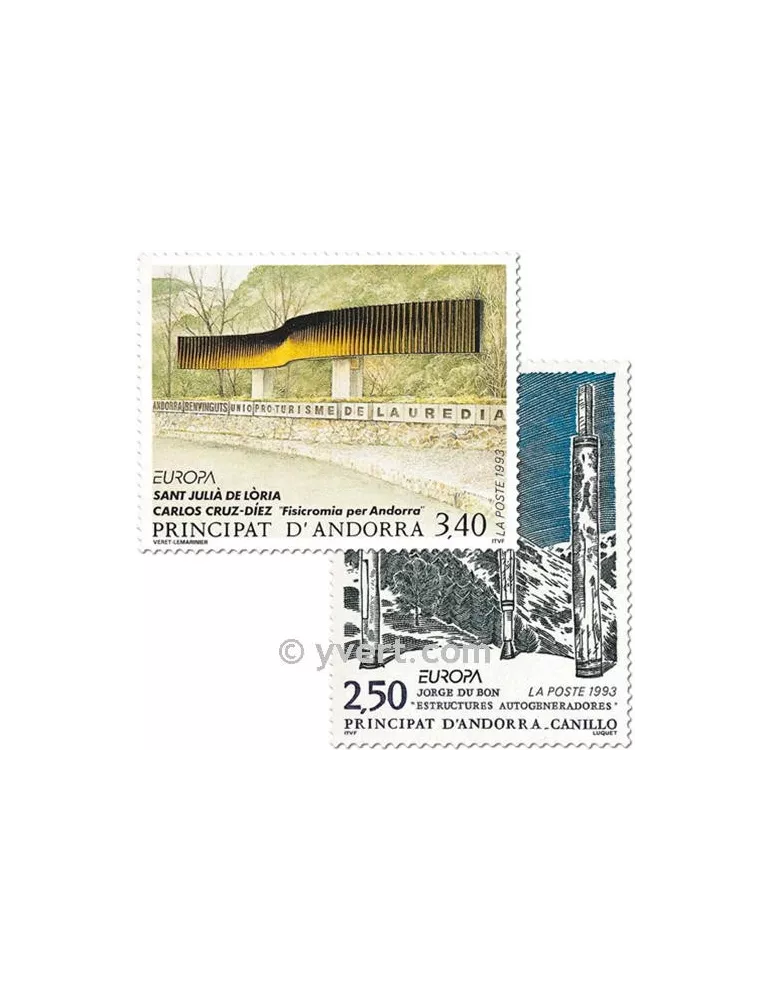 n° 430/431 -  Timbre Andorre Poste