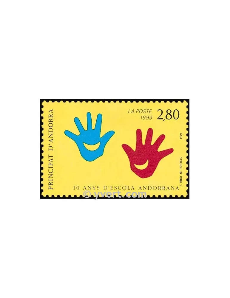 n° 438 -  Timbre Andorre Poste