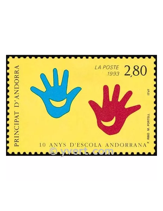 n° 438 -  Timbre Andorre Poste