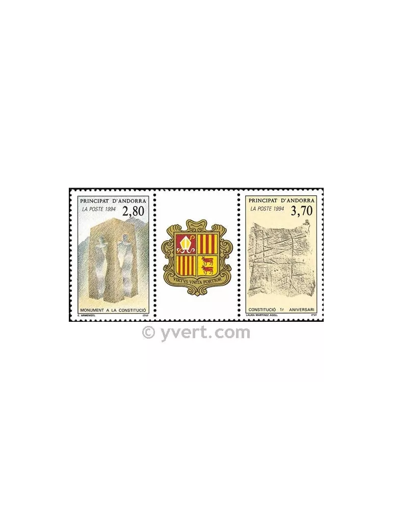 n° 443A -  Timbre Andorre Poste