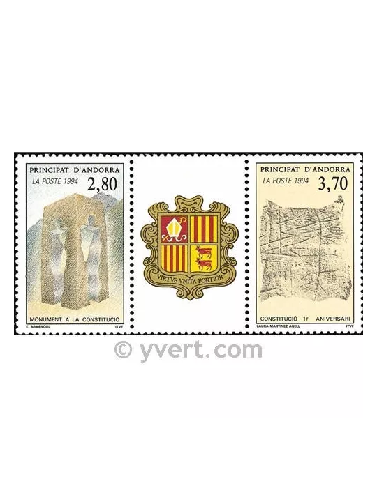 n° 443A -  Timbre Andorre Poste