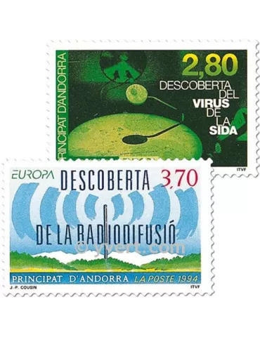 n° 444/445 -  Timbre Andorre Poste