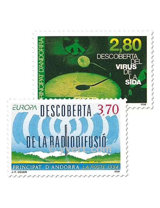 n° 444/445 -  Timbre Andorre Poste