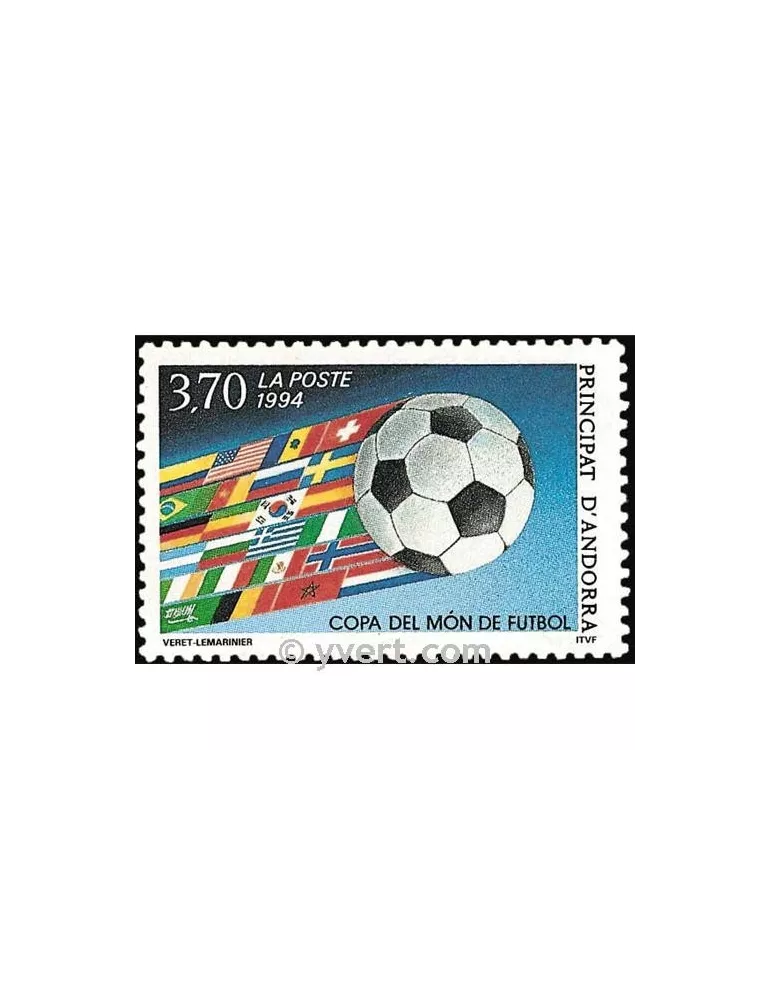 n° 446 -  Timbre Andorre Poste