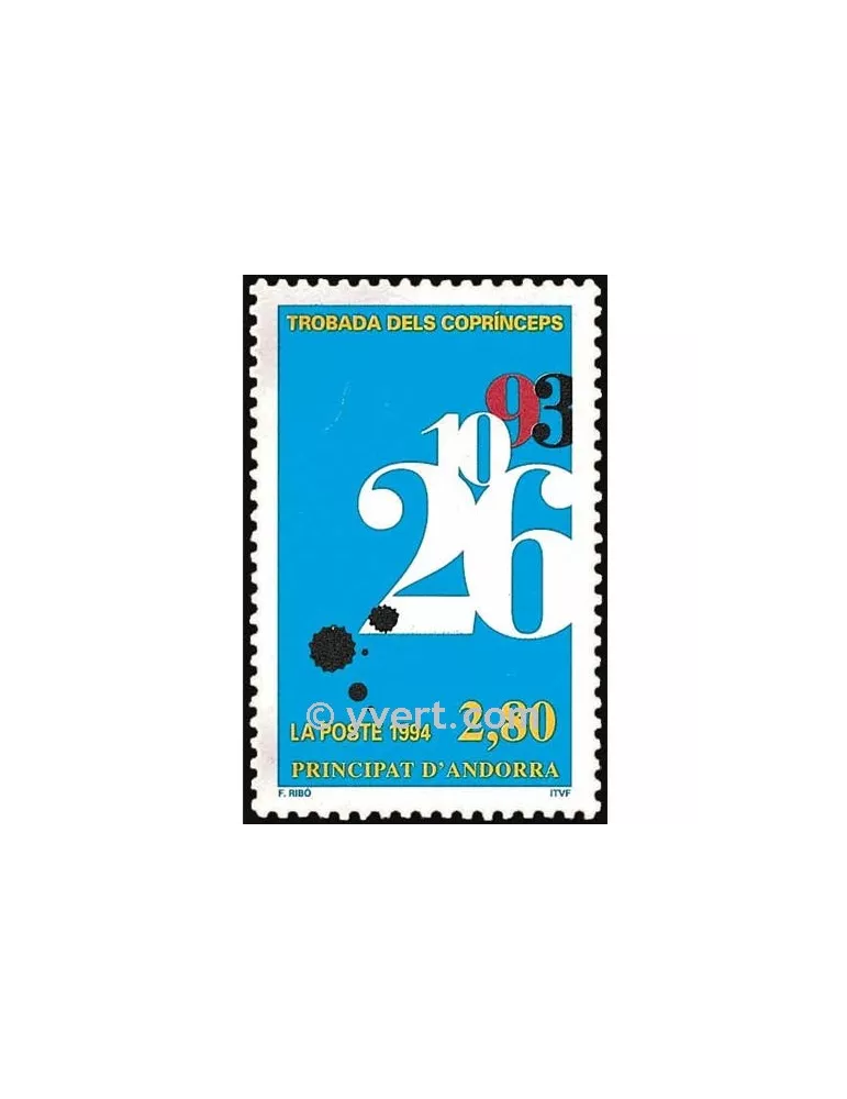 n° 453 -  Timbre Andorre Poste