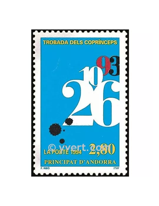 n° 453 -  Timbre Andorre Poste
