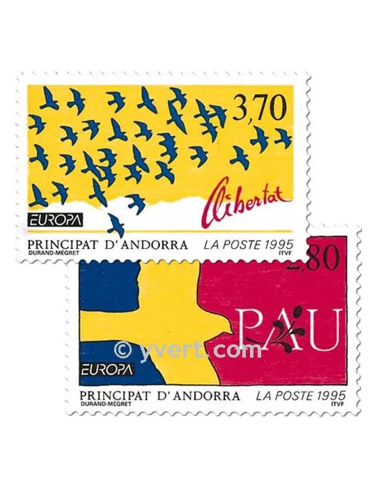 n° 457/458 -  Timbre Andorre Poste