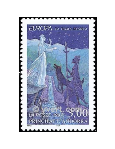 n° 487 -  Timbre Andorre Poste