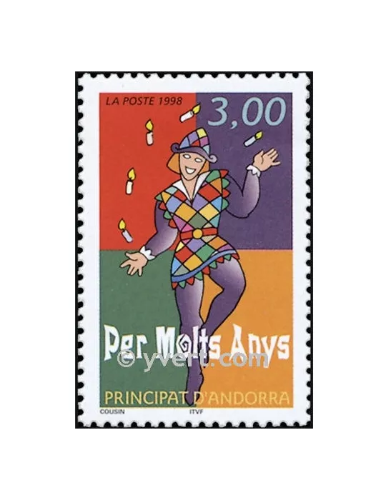 n° 497 -  Timbre Andorre Poste