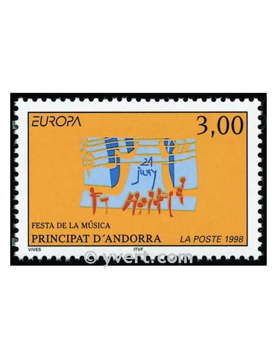n° 504 -  Timbre Andorre Poste
