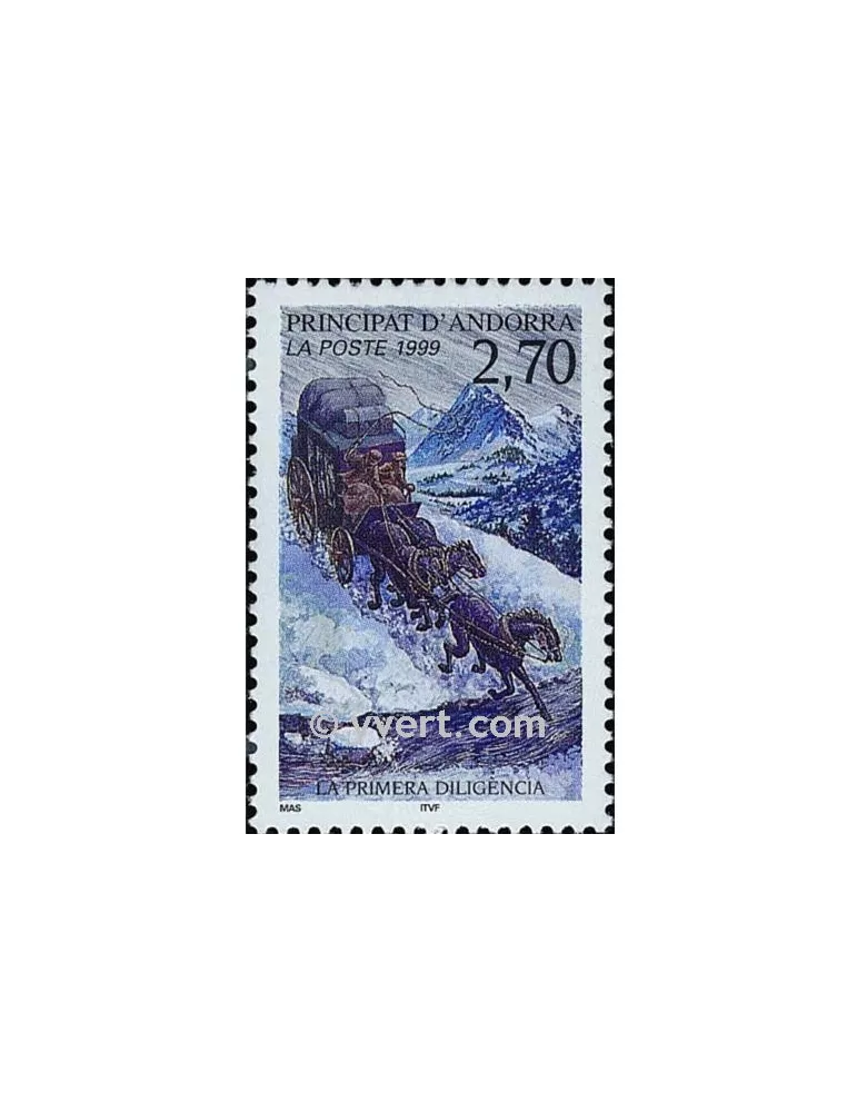 n° 516 -  Timbre Andorre Poste