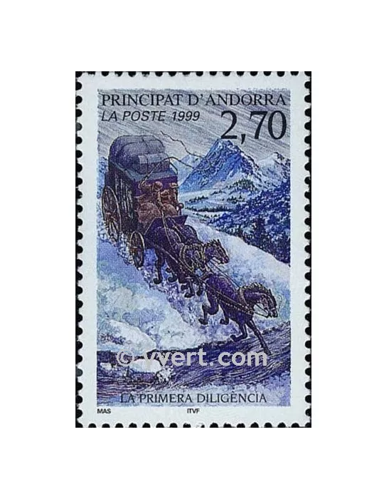 n° 516 -  Timbre Andorre Poste
