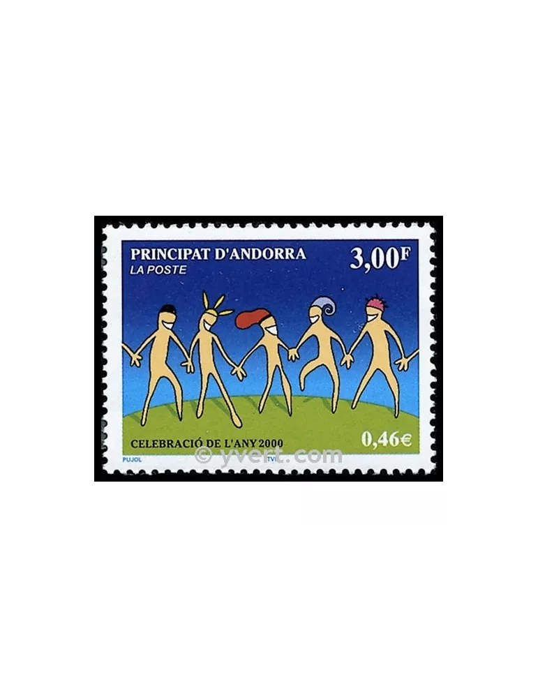 n° 525 -  Timbre Andorre Poste