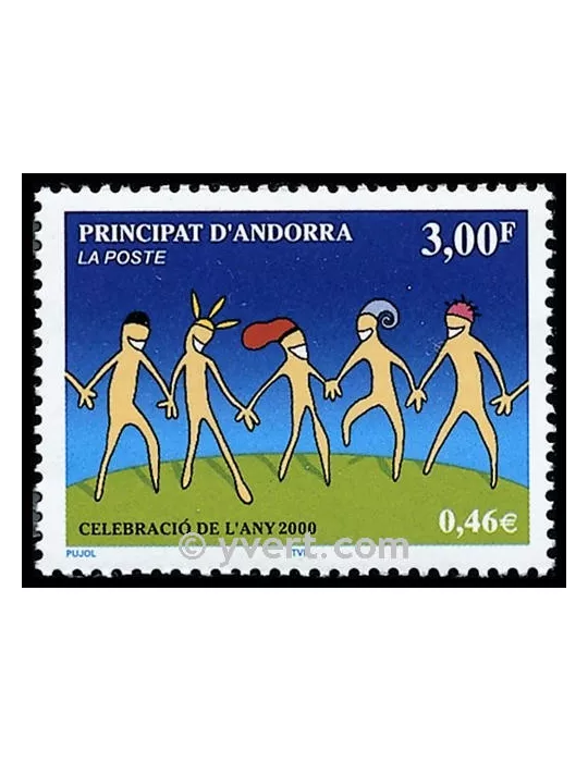 n° 525 -  Timbre Andorre Poste