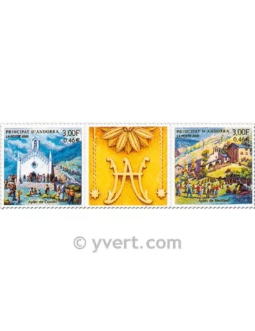 n° 531/532 -  Timbre Andorre Poste