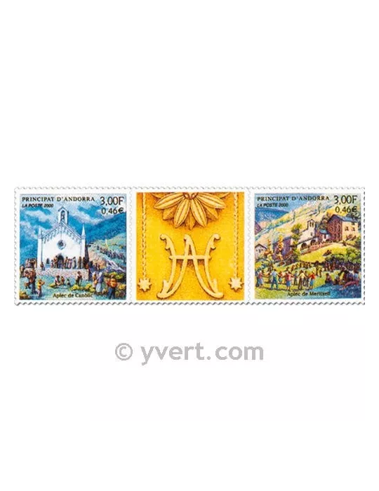 n° 531/532 -  Timbre Andorre Poste