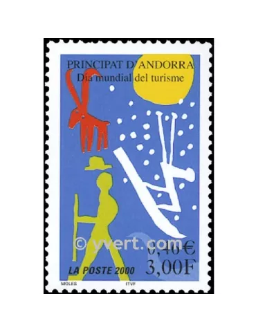 n° 535 -  Timbre Andorre Poste