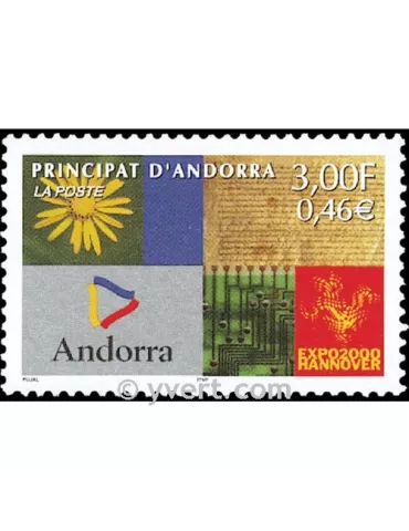 n° 536 -  Timbre Andorre Poste