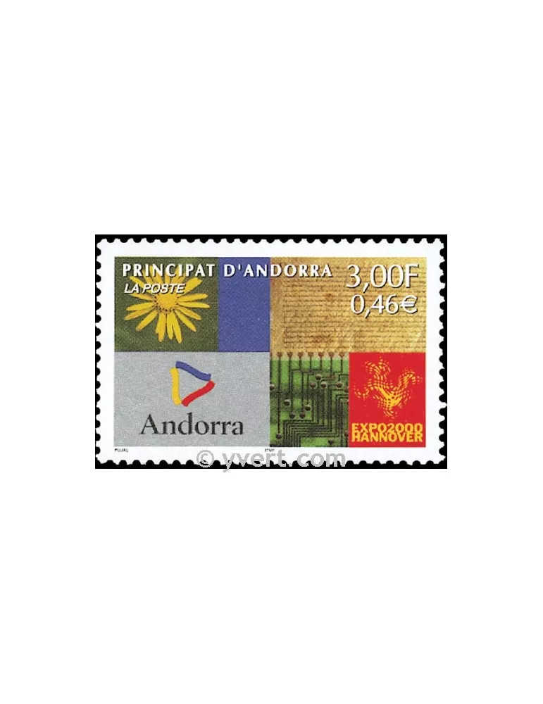 n° 536 -  Timbre Andorre Poste