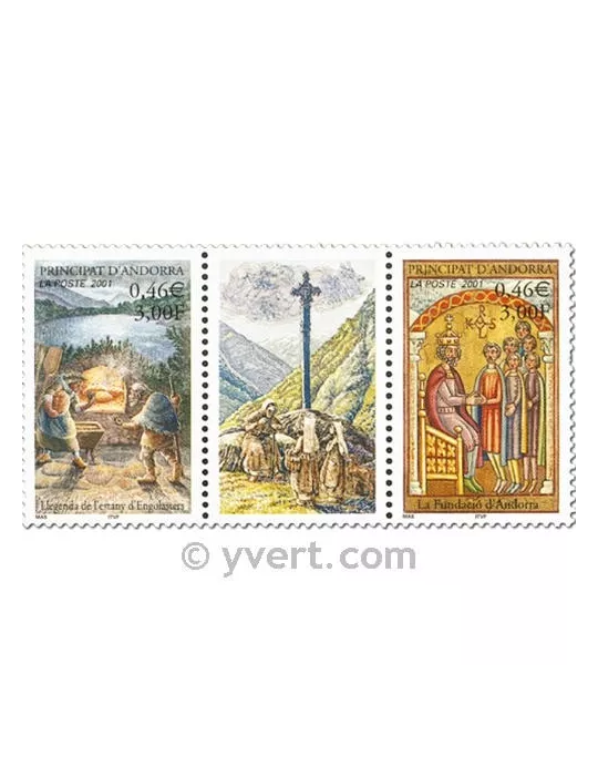 n° 543/544 -  Timbre Andorre Poste