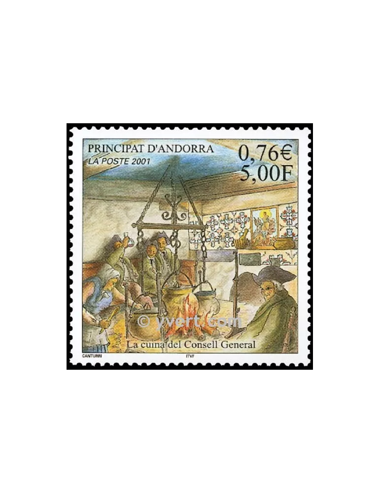 n° 551 -  Timbre Andorre Poste