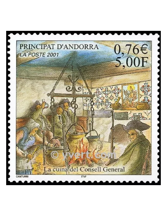 n° 551 -  Timbre Andorre Poste