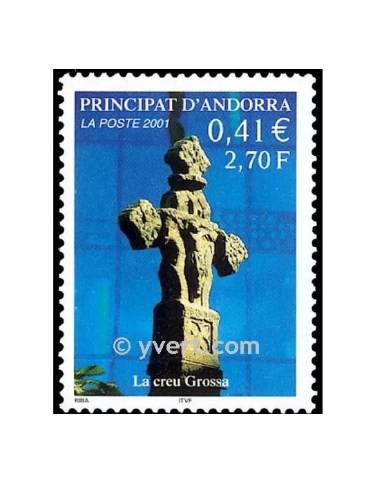 n° 554 -  Timbre Andorre Poste