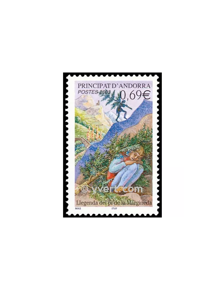n° 576 -  Timbre Andorre Poste