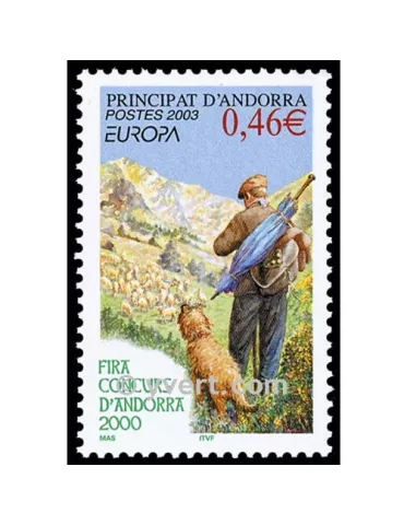 n° 580 -  Timbre Andorre Poste