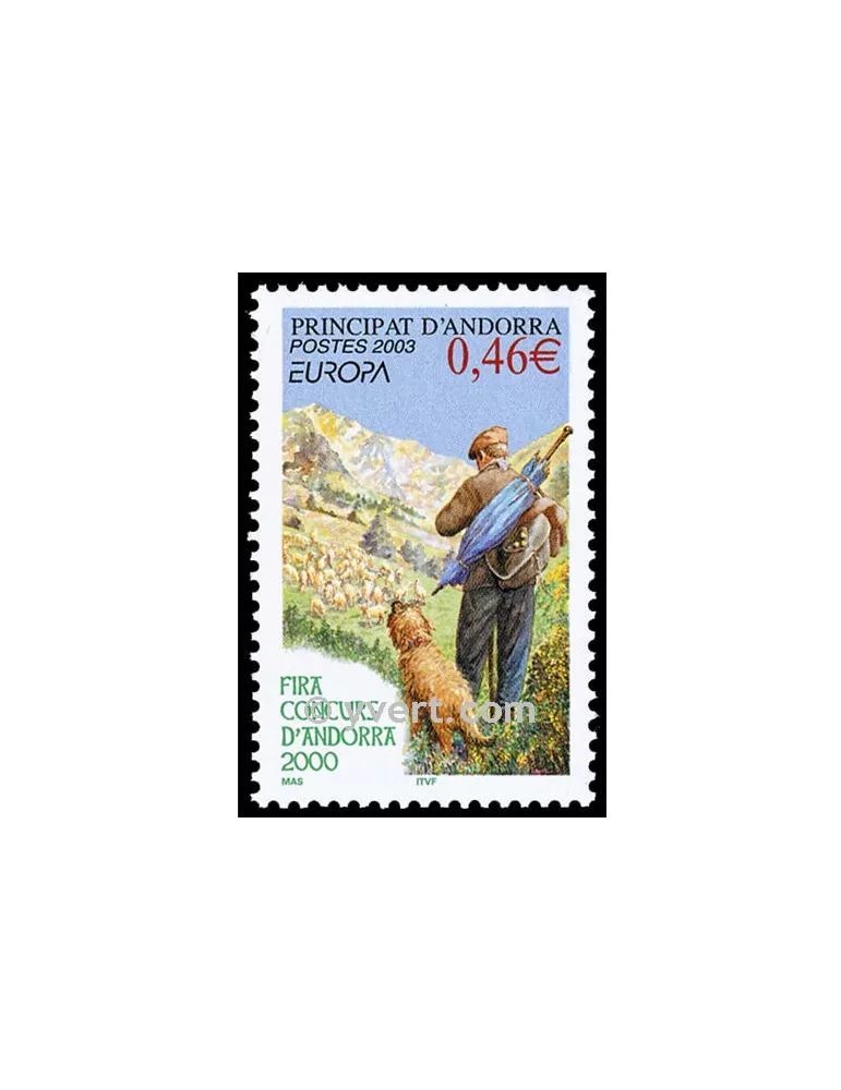 n° 580 -  Timbre Andorre Poste