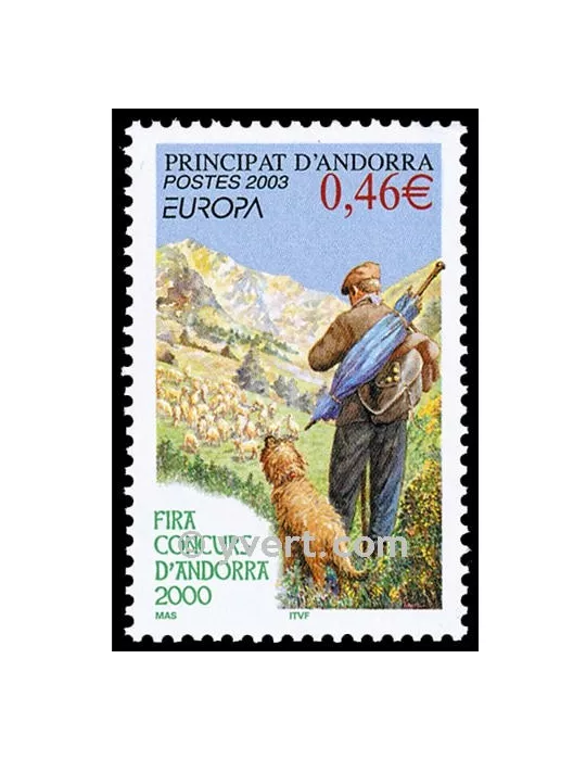 n° 580 -  Timbre Andorre Poste