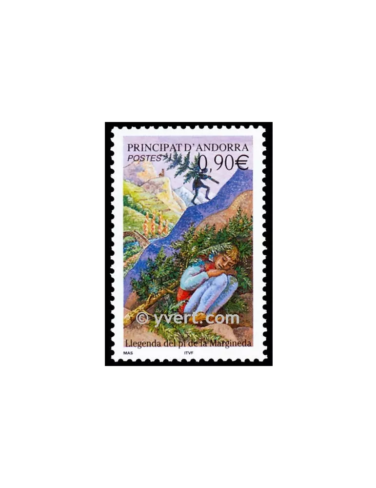 n° 590 -  Timbre Andorre Poste