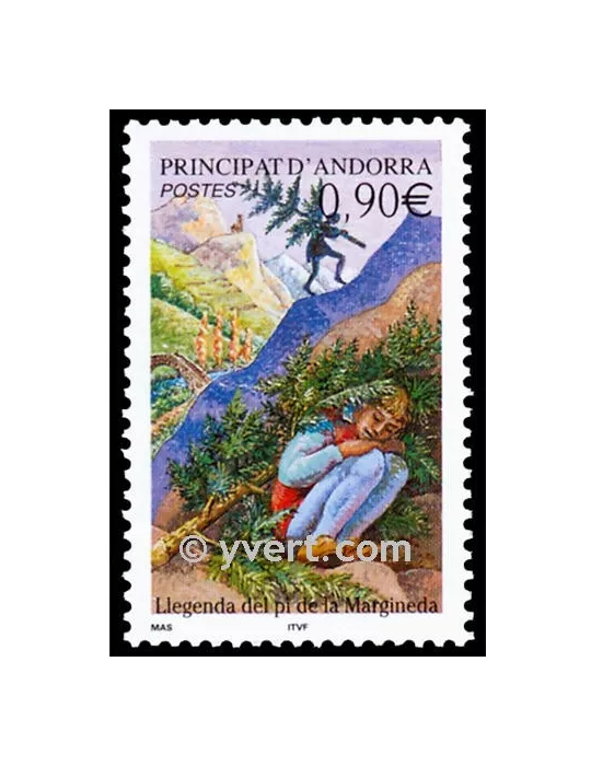n° 590 -  Timbre Andorre Poste