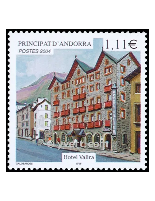 n° 593 -  Timbre Andorre Poste
