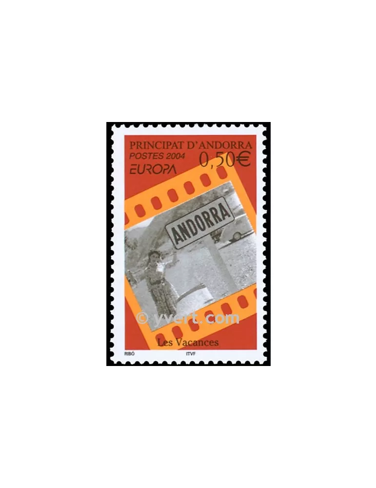 n° 594 -  Timbre Andorre Poste