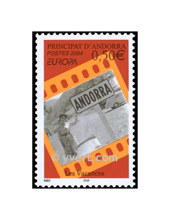 n° 594 -  Timbre Andorre Poste