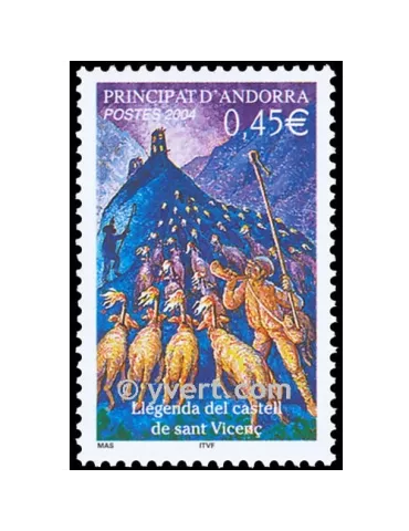 n° 595 -  Timbre Andorre Poste
