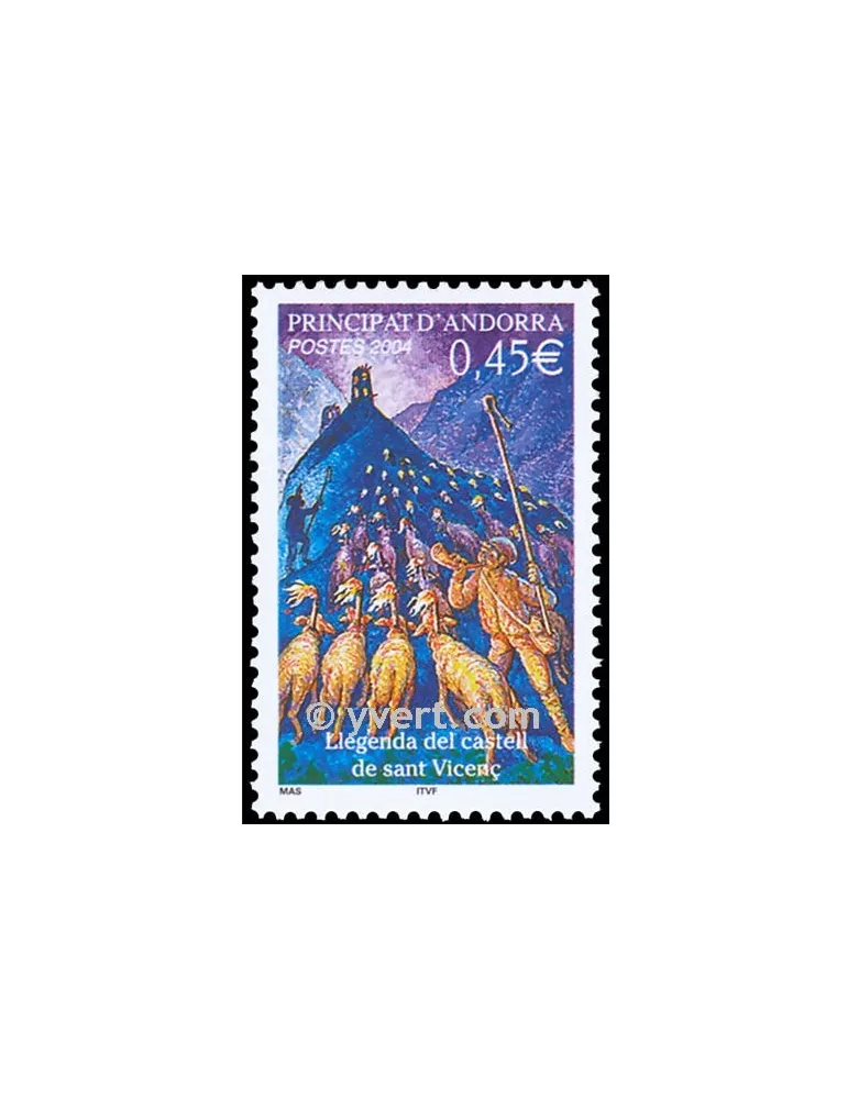n° 595 -  Timbre Andorre Poste