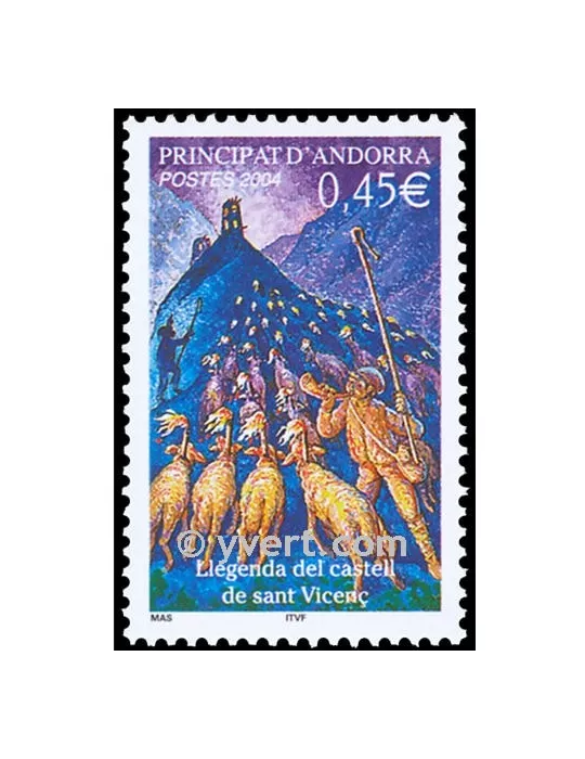n° 595 -  Timbre Andorre Poste